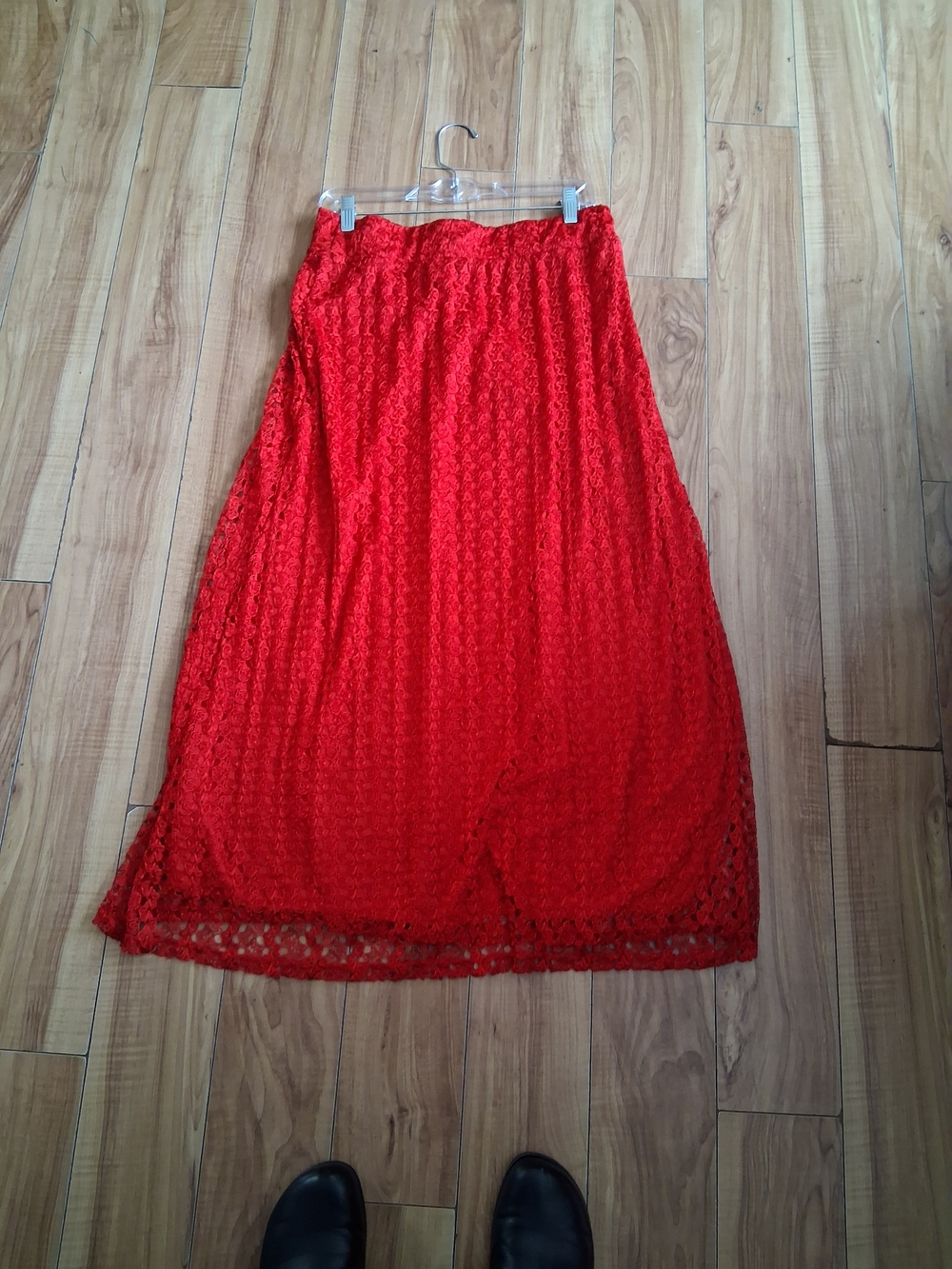 Ashley Blue Red Lace Pencil Skirt